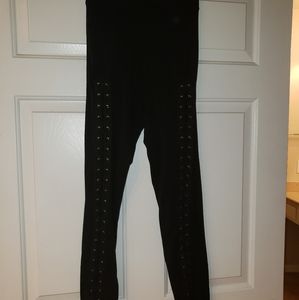 Lace Up Leggings Plus Size